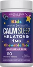 Natural Vitality Kids Calm Sleep Melatonin Tablets, Grape, 60CT New. Price: $12.16.