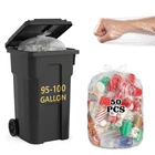 50 Pack 95-100 Gallon Trash Bags Clear Extra Large Plastic Recycling Heavy Du... New. Price: $51.44.