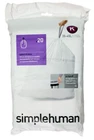 Simplehuman Trash Bags 35-45 Liter Code K Custom Fit Liners Extra Strong 20 New. Price: $11.00.