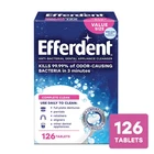 Efferdent Retainer & Denture Cleaner Tablets, Complete Clean, 126 Count New. Price: $11.25.