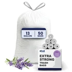Plasticplace 13 Gallon White Drawstring Trash Bags 1.2 Mil Lavender And S... New. Price: $35.49.