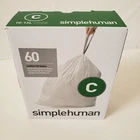 Simplehuman Code Liners, Trash Bags, 10 Liter / 2.6-3.2 Gallon 60 Ct. Pkg New. Price: $10.44.
