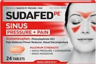 3PACKS-SUDAFED Pe Sinus Pressure Plus Pain Caplets 24 Caps, Exp SEP/27 New. Price: $38.99.