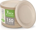100% Compostable Paper Plates 7 In. 150 Disposable Eco Friendly Sturdy New. Price: $39.83.