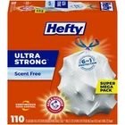 Hefty Ultra Strong 13 Gallon Trash Bags, 110 Count (pack Of 1), Unscented New. Price: $33.82.
