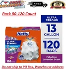 Hefty Ultra Strong Tall Kitchen Trash Bags Fabuloso Lavender Scent 13 Gallon New. Price: $16.97.