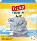 Glad Tall Kitchen Drawstring Trash Bags - Odorshield 13 Gallon White Bag, New. Price: $32.81.