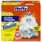 Hefty Ultra Strong 13 Gallon Trash Bags Tall Kitchen Size 110 New. Price: $27.35.