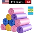 170PCS Small Trash Bags Can Liners Disposable Plastic Garbage Colorful New. Price: $7.99.