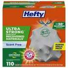 Hefty Ultra Strong Made 50 Recovered Materials Tall Kitchen Trash Bags Gray New. Price: $37.54.