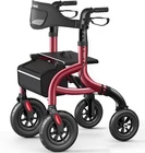 Walkers For Seniors, Rollator With Seat And Backrest, 10" Big Wheels A... New. Price: $473.93.