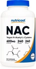 Nutricost N-acetyl L-cysteine (nac) 600MG, 240 Vegetarian Capsules New. Price: $22.98.