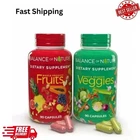 Natures Fruits & Veggies Balance Dietary Supplement (2 Pack 90 Capsules Each) New. Price: $36.15.