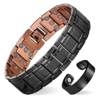 Fashtour Copper Bracelet For Men, 3X Strength 99.99% Pure One Size, Black Set New. Price: $33.96.