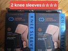 Copper Compression Knee L/xl Unisex Includes 2 Sleeves Total New. Price: $25.99.