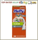 Hefty Recycling Trash Bags Scent Free Clear 30 Gallon 36 Count New. Price: $16.34.