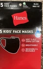 Hanes Kids Cloth Face Mask 5-PK AGE5-12 Cotton Blend Washable Reusable 6 Packs New. Price: $12.50.