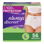 Always Discreet Incontinence Pads Large 56CT Peony Pink Product New. Price: $89.99.