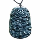 Powerful Genuine Terahertz Stone Hand Carved Dragon Necklace Pendant Healing New. Price: $43.99.