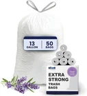 13 Gallon White Drawstring Trash Bags 1.2 Mil Lavender And Soft Vanilla Scen New. Price: $27.03.