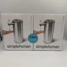Simplehuman Soap Dispenser Rechargeable- Stainless Steel 2 Pack Sealed New. Price: $94.90.