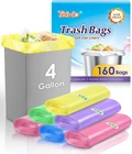 Teivio Small Trash Bags 4 Gallon Counts (pack Of 160), Colorful New. Price: $11.95.