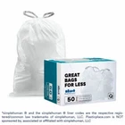 Plasticplace Custom Fit Trash Bags Compatible With Simplehuman Code Q, 50 Count New. Price: $18.99.