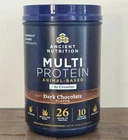 Ancient Nutrition Multi Protein Powder Animal Based+creatine Dark Chocolate 3/28 New. Price: $47.00.