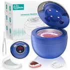 Aotuda 45KHZ Ultrasonic Retainer Cleaner Machine, 200ML Denture Navy Blue New. Price: $42.99.