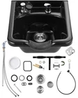 Vevor Shampoo Bowl Black Square Plastic Sink For Hair Wash Beauty Salon New. Price: $102.99.