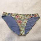 Aerie Powder Blue Floral Print Bikini Bottoms Hibiscus Flower Women's Xl Pre-owned. Price: $6.99.