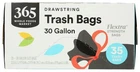 365 By Whole Foods Market, Flextra Strength Drawstring Trash Bags, 30 Gallon,... New. Price: $18.00.