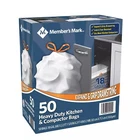 Members Mark Heavy Duty Kitchen Compactor Drawstring Trash Bags 18 Gallon 50 New. Price: $24.49.