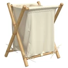 Laundry Basket Washing Clothes Hamper Organizer Cream White Bamboo Vidaxl New. Price: $48.99.
