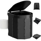 Pahtto Portable Camping Toilet, Folding For Adults With Lid And Black New. Price: $41.99.