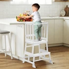 Cosyland Toddler Standing Tower - Bamboo Kids Kitchen Step Stool W/ Stabilizing New. Price: $79.88.