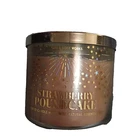 Bath & Body Works 3-WICK Candle Strawberry Poundcake. 14.5 Oz. New. Price: $15.99.