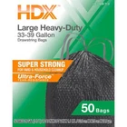 Hdx 33-39 Gal Black Heavy Duty Drawstring Trash Bags 50-COUNT Recycled Plastic New. Price: $22.47.