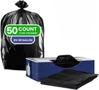 Plasticplace 55-60 Gallon Trash Bags 1.2 Mil Black Select Size, New. Price: $45.01.