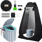 Portable Camping Toilet With Privacy Tent & Led Light, 400 Lbs Capacity New. Price: $107.99.