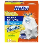 Hefty Ultra Strong 13 Gallon Trash Bags, Tall 80 Count (pack Of 1), White New. Price: $25.63.
