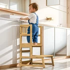Cosyland Toddler Step Stool With Removable Side Guard - Medium, Natural New. Price: $66.99.