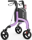 Homland 3 Walkers For Seniors, Foldable Wheeled Rollator With Cane Hold Open. Price: $83.88.