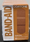 Band-aid Ourtone BR45 Flex Fabric Adhesive Bandages, 30 Assorted Sizes, Boxes New. Price: $17.59.