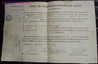 DOC111 - Diploma Parchment Officer Health 1835 Used. Price: $145.44.