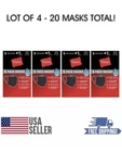 Lot Of 4 Packs (20 Masks) Hanes Black 100% Cotton Face Washable Reusable New. Price: $10.99.
