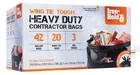 Trash Bags 42 Gallon Pack Of 20 3 Mil Heavy Duty Black Wing Tie Iron-hold Thick New. Price: $35.99.