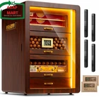 Desktop Cigar Humidor Cabinet Triple-sided Light With Digital Hygrometer, Humidi New. Price: $235.92.