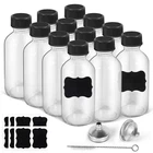 2OZ Small Clear Glass Bottles With Lids, Stainless Steel Funnel, 12 Labels,... New. Price: $16.43.