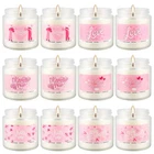 Valentine's Day Pink Scented CANDLES-12PCS 3.5OZ Each-natural Plant Essential... New. Price: $39.05.